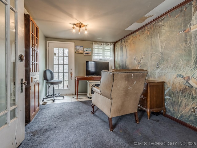 35575 W 87th Pl S, Mannford, OK 74044 - view of carpeted home office