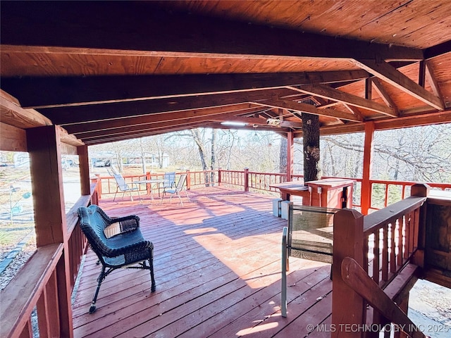 view of wooden deck