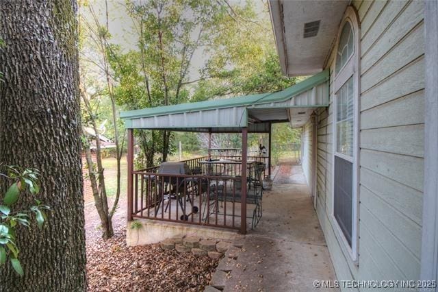 6786 Red Oak, Kingston, OK 73439 - view of patio / terrace featuring outdoor dining area