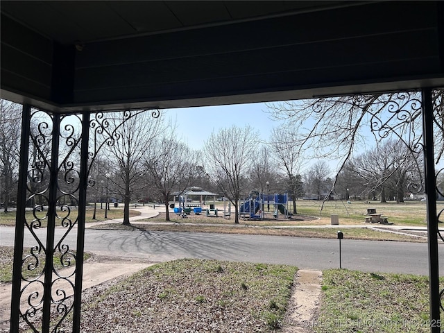 view of road with sidewalks