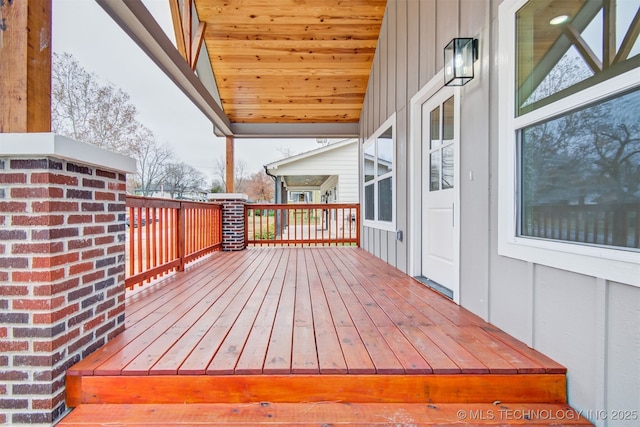 view of wooden terrace