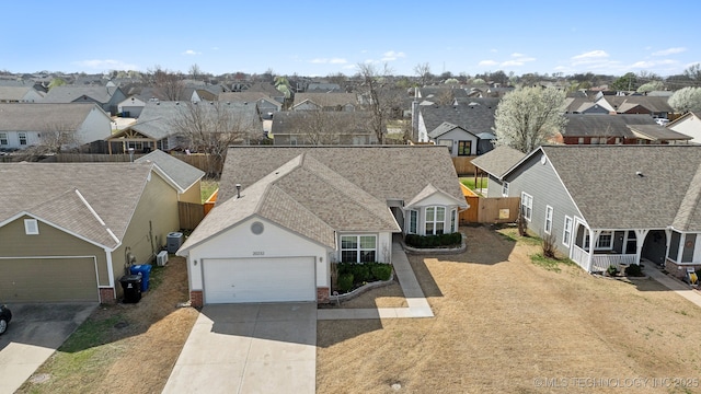 bird's eye view featuring a residential view