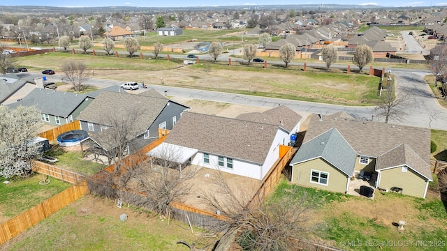 drone / aerial view with a residential view