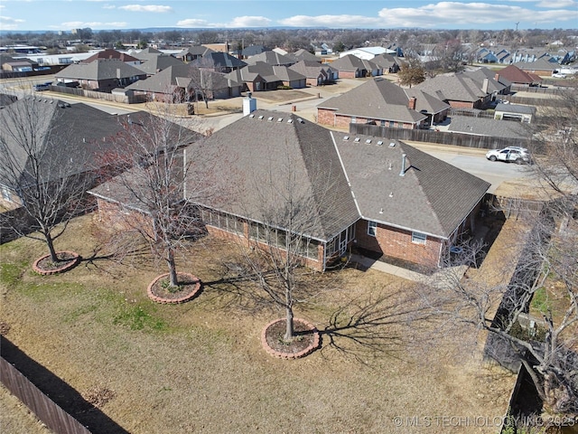 drone / aerial view with a residential view