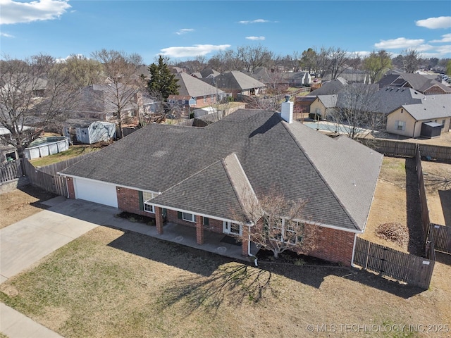 drone / aerial view featuring a residential view