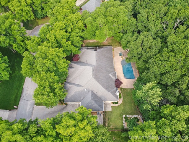 1721 E 136th Pl S, Bixby, OK 74008 - bird's eye view of a pool