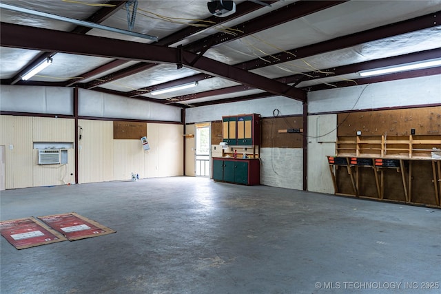 garage featuring cooling unit