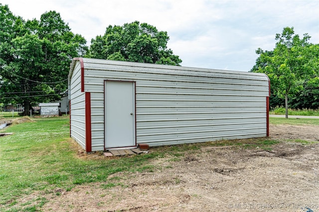 view of shed