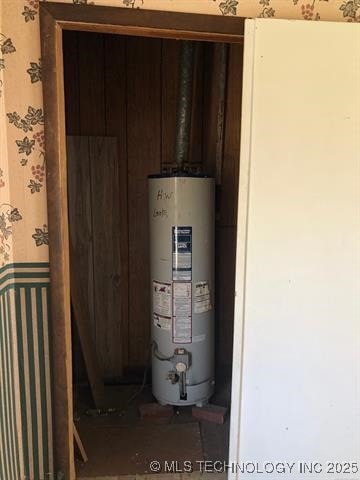 utilities featuring gas water heater