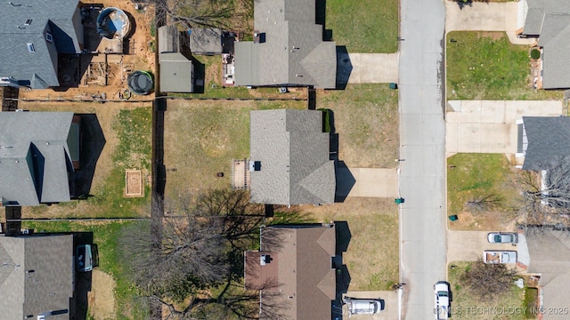 aerial view featuring a residential view