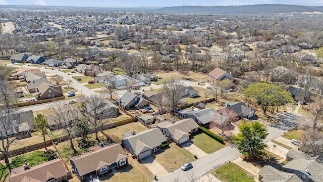 drone / aerial view with a residential view