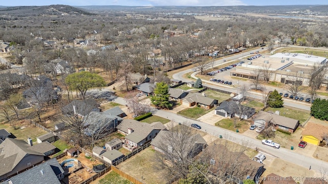 aerial view featuring a residential view