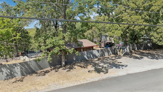exterior space featuring fence