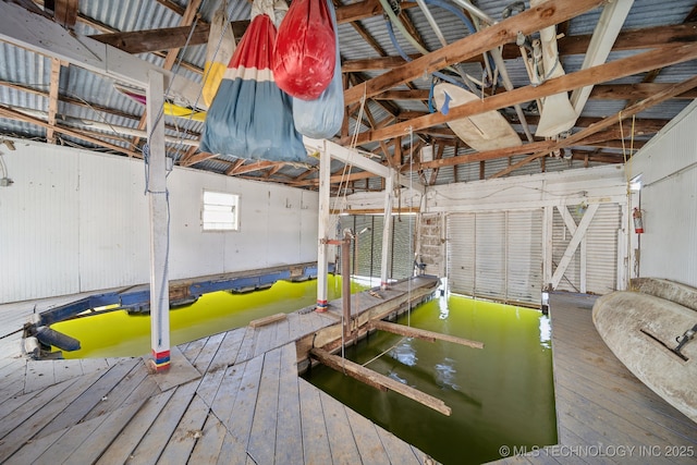 dock area featuring boat lift