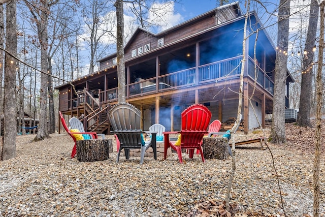 view of rear view of property