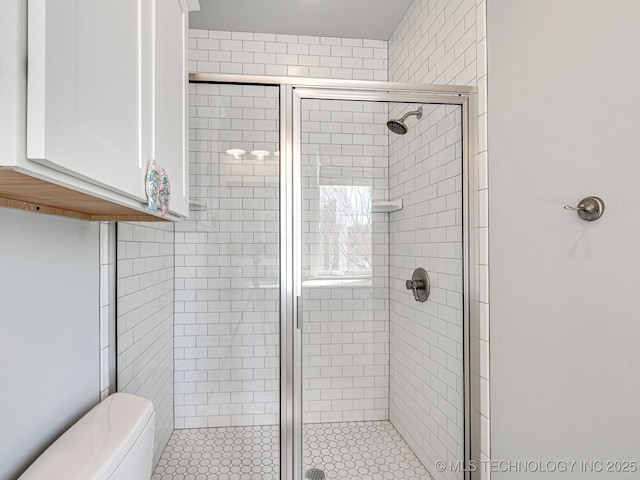29 Boardwalk Unit F, Carlton Landing, OK 74432 - bathroom with a stall shower and toilet