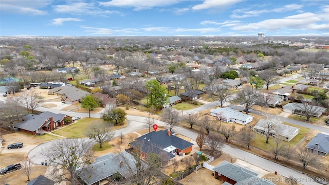 drone / aerial view with a residential view