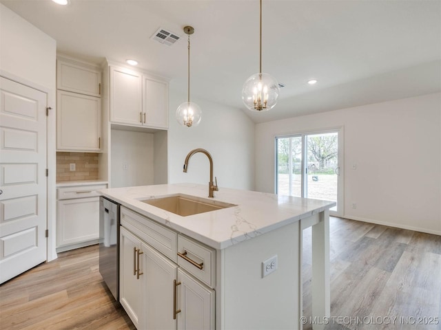 13404 E 123rd Pl, Collinsville, OK 74021 - kitchen with recessed lighting, dishwasher, visible vents, and a sink