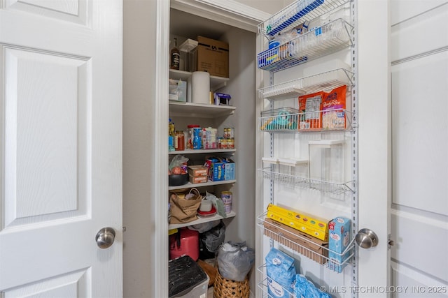 view of pantry