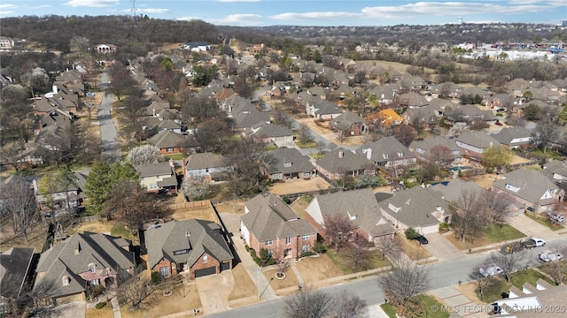 drone / aerial view with a residential view