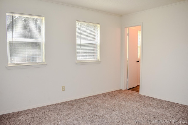415347 E 1912th Rd, Antlers, OK 74523 - spare room featuring baseboards, ornamental molding, and carpet floors