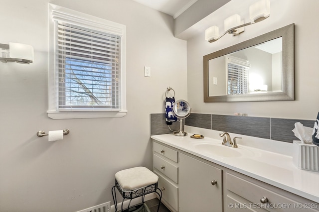 bathroom with vanity