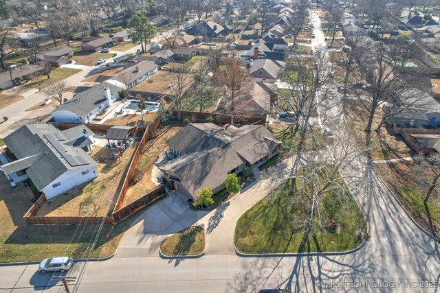 drone / aerial view featuring a residential view