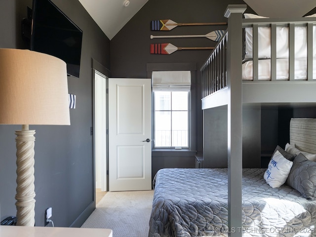 26 Boardwalk, Carlton Landing, OK 74432 - carpeted bedroom with high vaulted ceiling