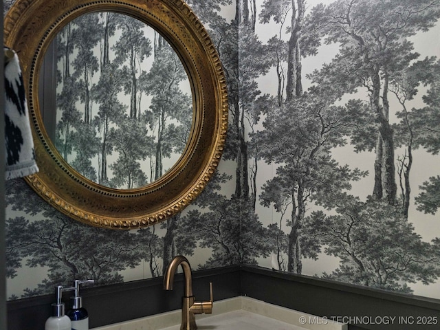 26 Boardwalk, Carlton Landing, OK 74432 - bathroom view of wallpapered walls