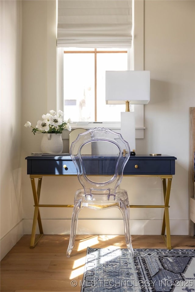 interior details with wood finished floors