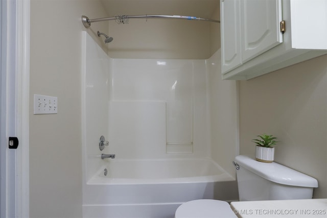 full bathroom with  shower combination and toilet