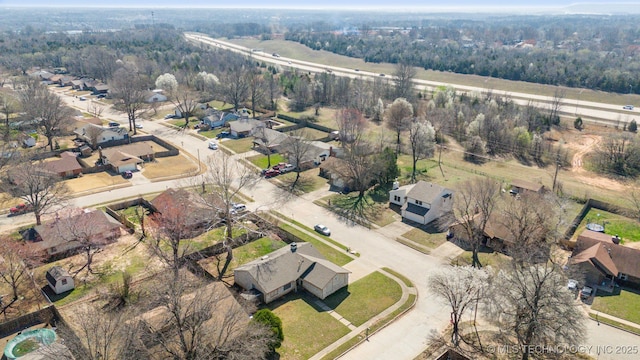 aerial view featuring a residential view