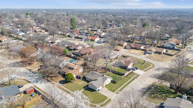 drone / aerial view with a residential view