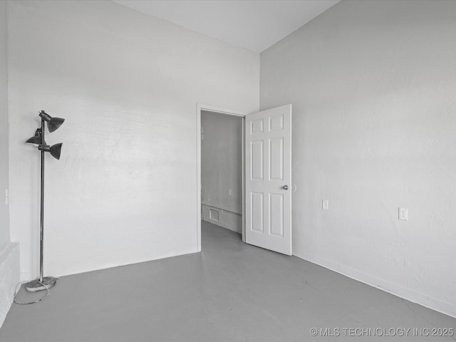 empty room with concrete floors