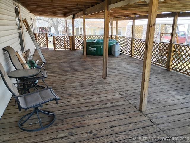 view of wooden deck