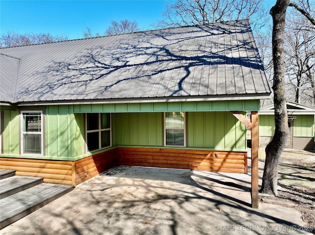 exterior space with covered porch