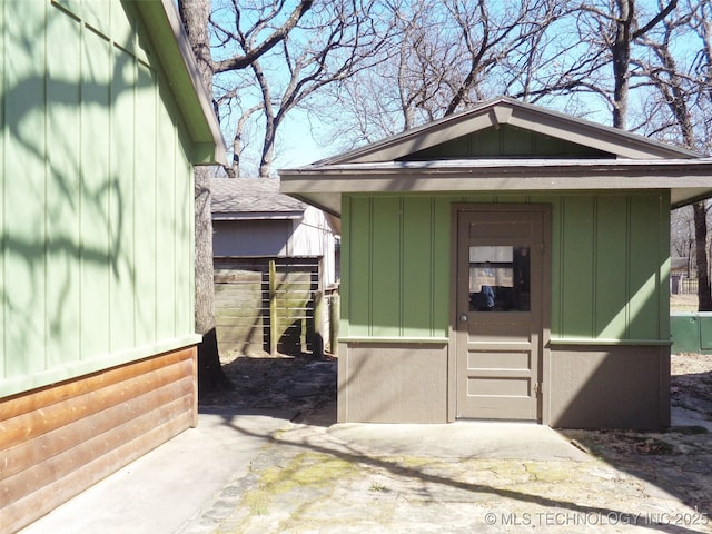 view of shed