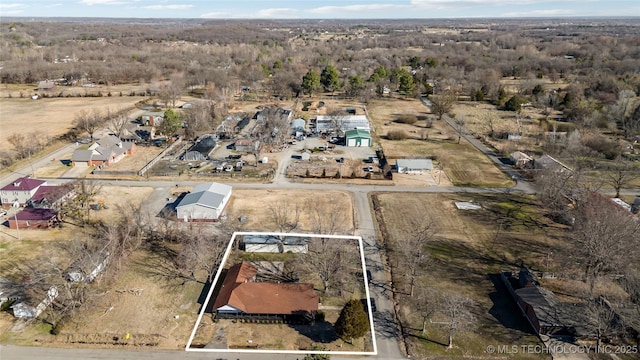 drone / aerial view featuring a rural view