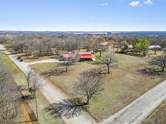 drone / aerial view featuring a rural view