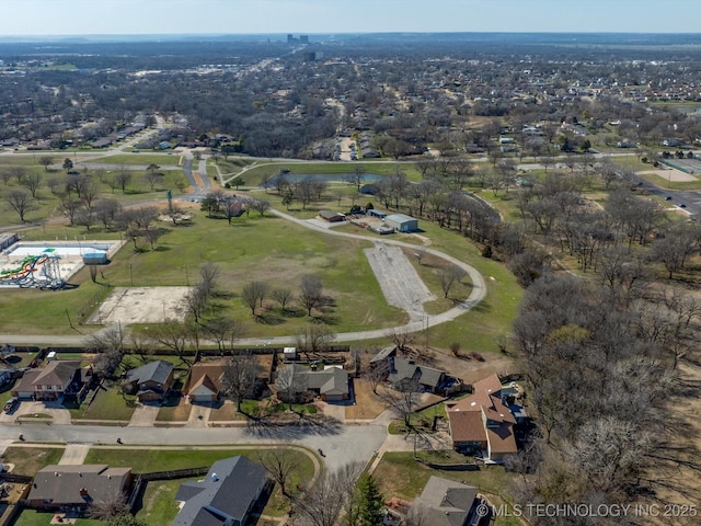 aerial view featuring a residential view