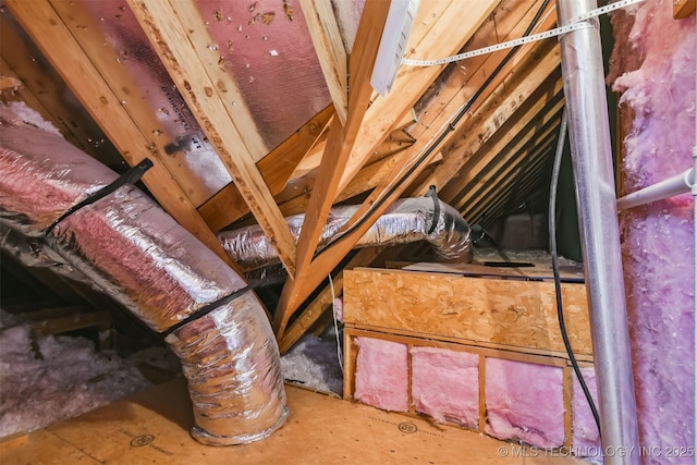 view of attic