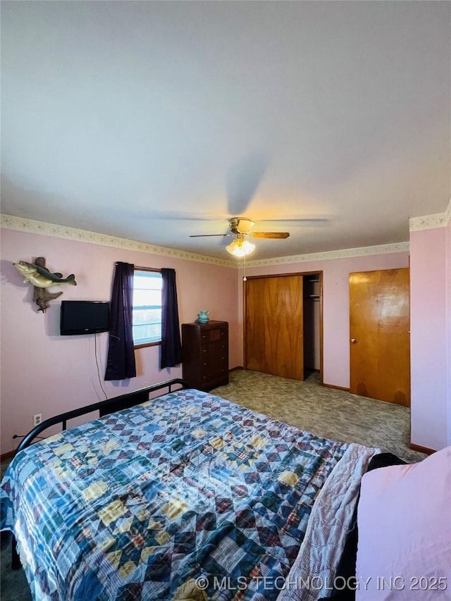 306 N Cherokee St, Beggs, OK 74421 - carpeted bedroom featuring ceiling fan