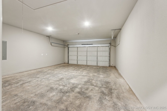 garage featuring electric panel