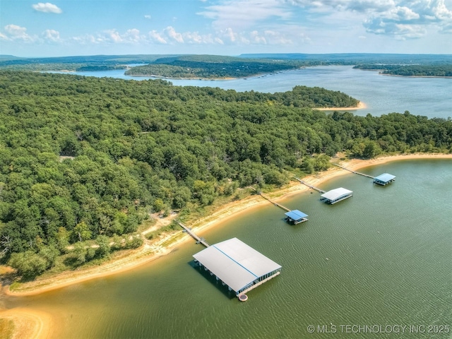 427375 E 1154th Loop, Checotah, OK 74426 - aerial view of a forest and a large body of water