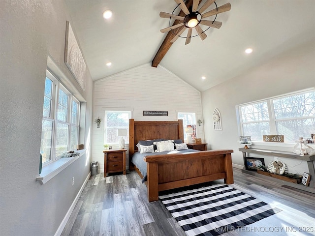 11457 N 510th Rd, Tahlequah, OK 74464 - bedroom featuring wood finished floors, baseboards, recessed lighting, and a ceiling fan