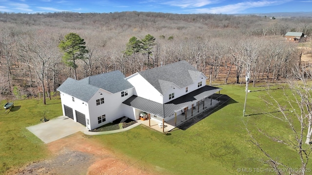 11457 N 510th Rd, Tahlequah, OK 74464 - view from above of property with a heavily wooded area