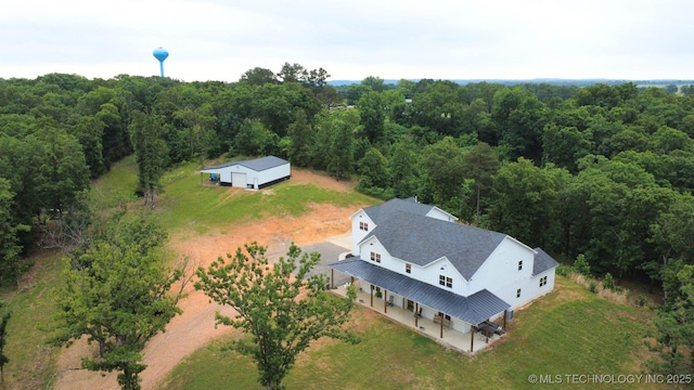 11457 N 510th Rd, Tahlequah, OK 74464 - view from above of property with a forest