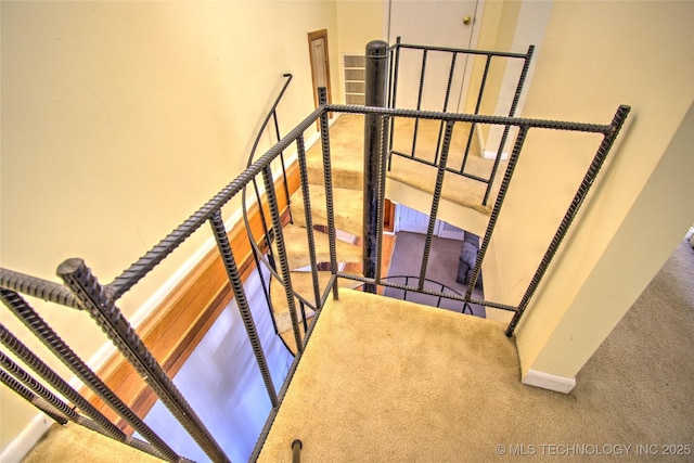 6508 W Cameron St, Sand Springs, OK 74127 - stairs with carpet floors