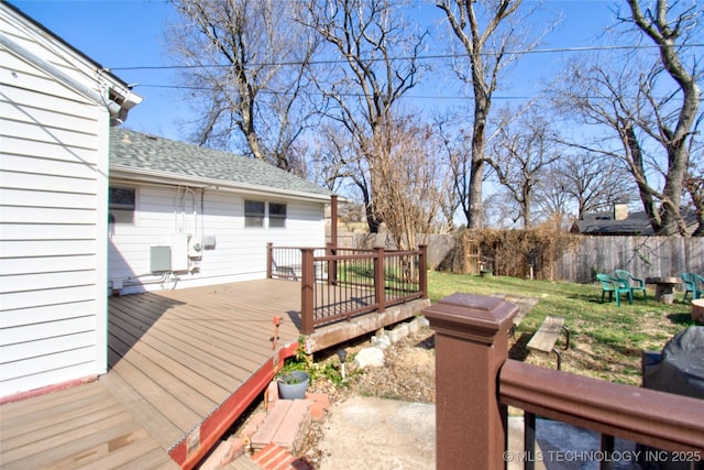 6508 W Cameron St, Sand Springs, OK 74127 - deck featuring a lawn and fence