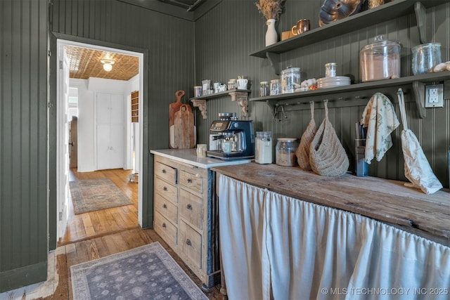 5174 Silo Rd, Durant, OK 74701 - interior space with open shelves and hardwood / wood-style flooring